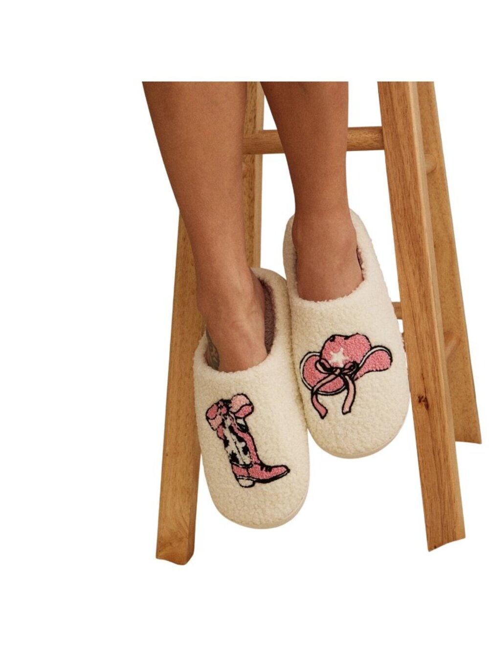 2/$30 NEW Cowboy Boot Slippers Size 9-10 Slippers - Picture 3 of 12